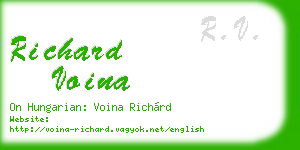richard voina business card